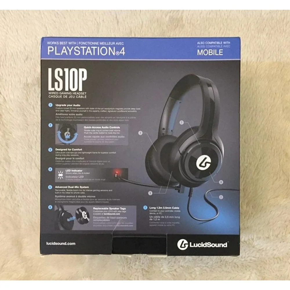 Lucid Sound LS10P Advanced Wired Gaming Headset for PlayStation 4